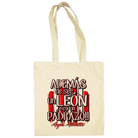 Bolsa de tela además de ser un león soy un padrazo del Athletic