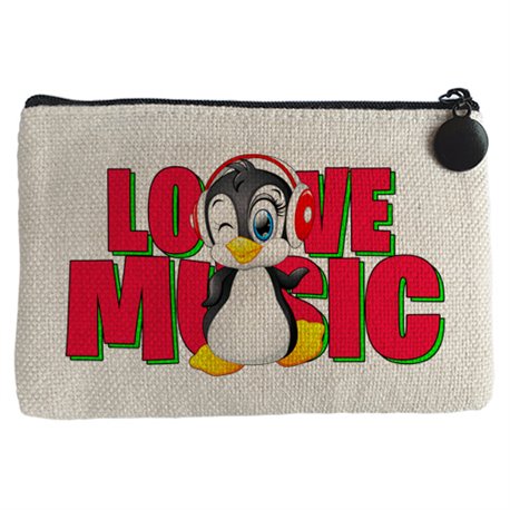 Monedero Love Music pinguino
