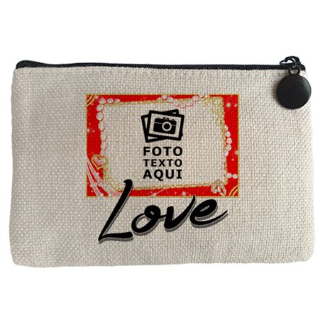 Monedero personalizada con foto Love marco San Valentín