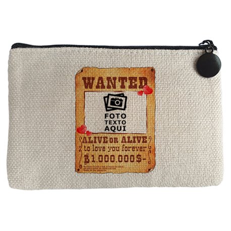 Monedero personalizada con foto Love Wanted el más buscado
