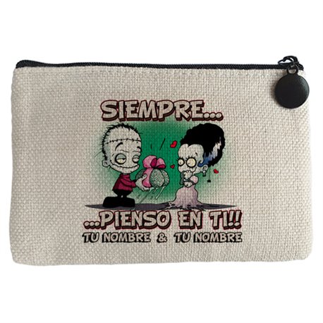 Monedero siempre pienso en ti personalizable con nombre