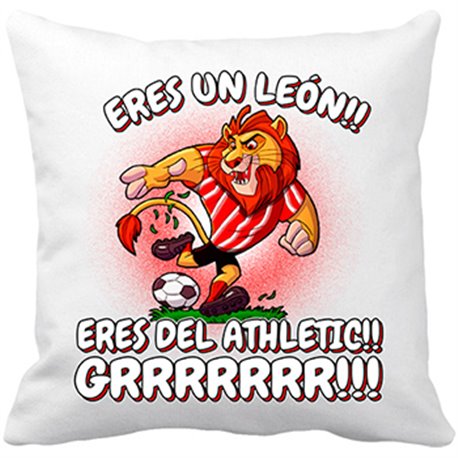 Cojín con relleno eres un león eres del Athletic