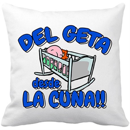 Cojín con relleno del Geta desde la cuna Getafe fútbol