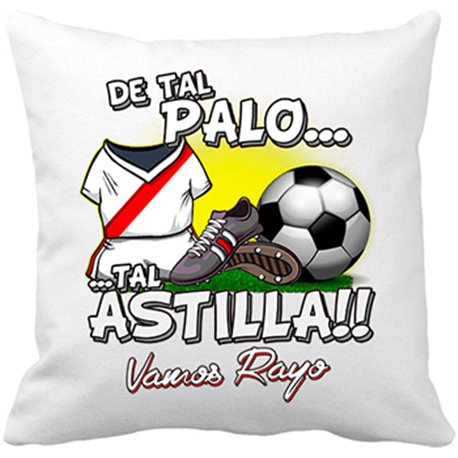 Cojín con relleno de tal palo tal astilla de rayo para aficionado al fútbol