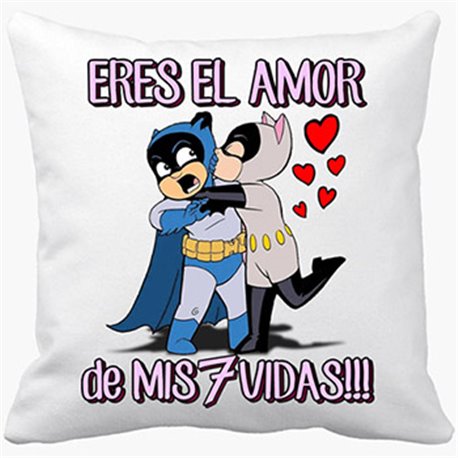 Cojín con relleno eres el amor de mis siete vidas