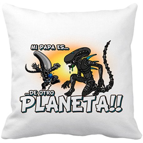 Cojín con relleno mi papá es de otro planeta parodia friki alienígena