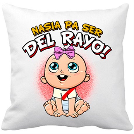Cojín con relleno nacida para ser del Rayo para aficionada al fútbol de Vallecas
