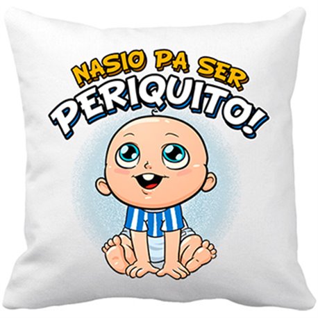 Cojín con relleno nacido para ser Periquito Espanyol fútbol