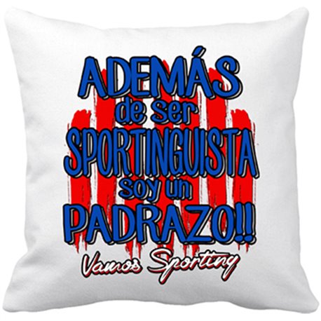 Cojín con relleno además de ser sportinguista soy un padrazo futbolero de Gijón