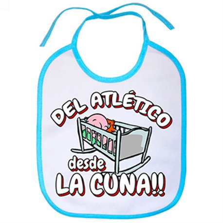 Babero Del Atlético desde la cuna para aficionado al fútbol