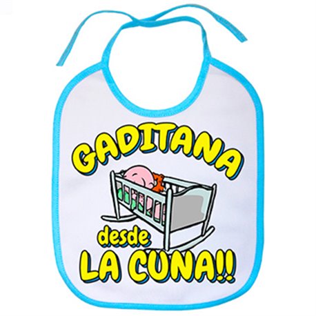 Babero Gaditana desde la cuna Cádiz fútbol