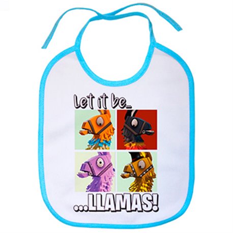 Babero Let It Be Llamas
