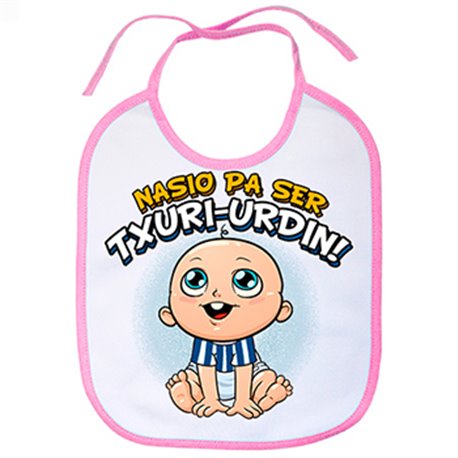 Babero nacido para ser Txuri Urdin para aficionado al fútbol