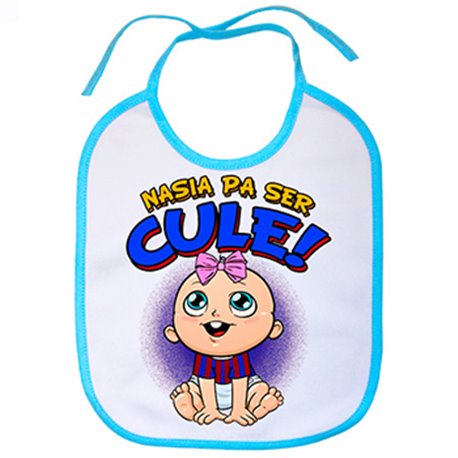 Babero nacida para ser Culé para aficionada al fútbol de Barcelona