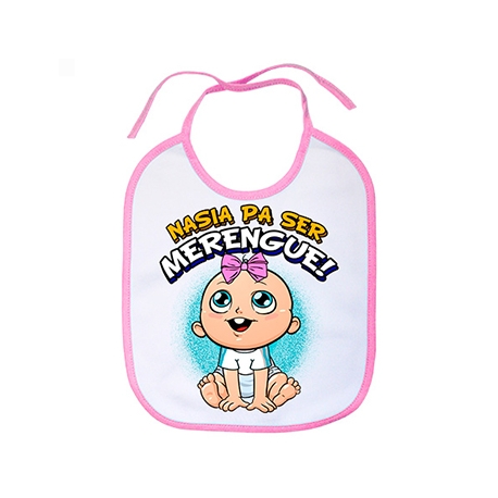 Babero nacida para ser Merengue para aficionada al fútbol de Madrid