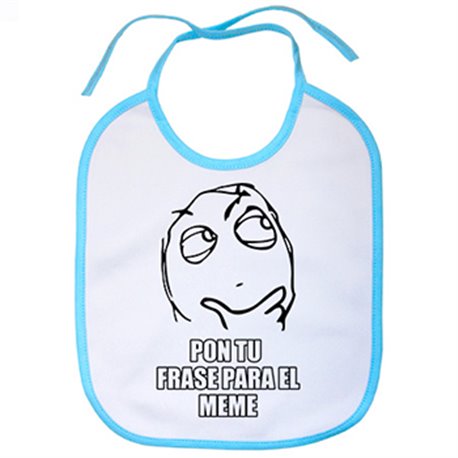 Babero personalizable con nombre dinos tu frase para el meme
