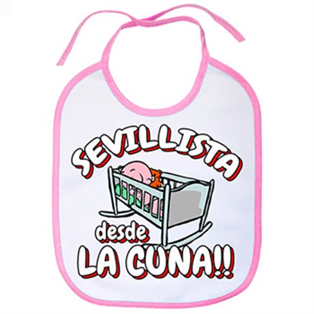 Babero Sevillista desde la cuna para aficionado al fútbol