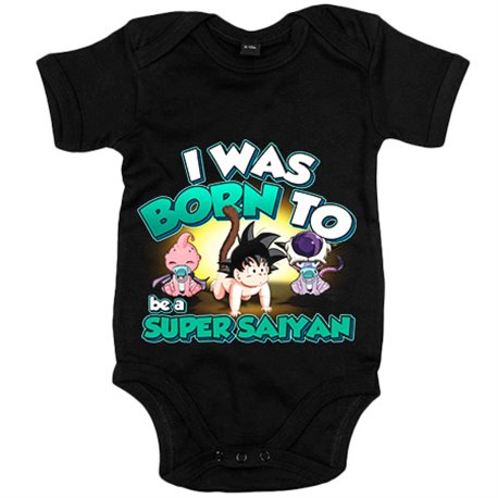Body bebé I was born to be a super saiyan parodia Baby Goku Boo Freezer