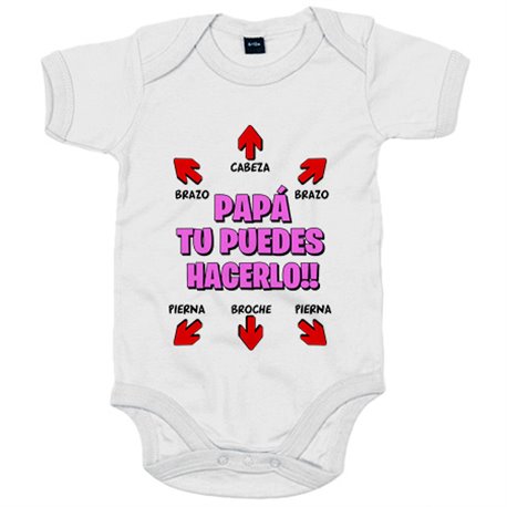 Body bebé papá tu puedes hacerlo rosa