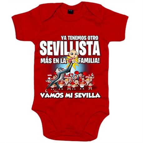 Body bebé ya tenemos otro Sevillista más en la familia para aficionado al fútbol de Sevilla