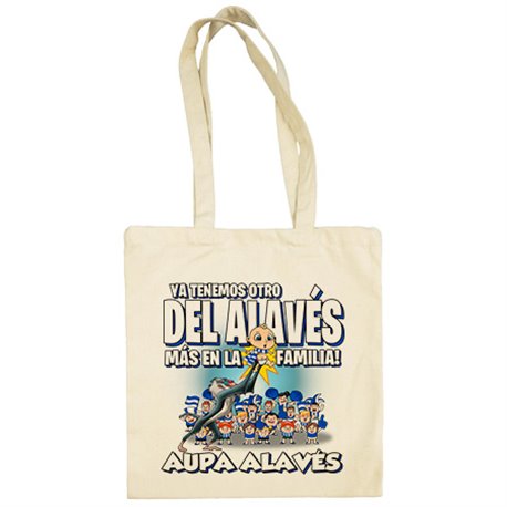 Bolsa de tela ya tenemos otro del Alavés más en la familia fútbol para aficionado al fútbol de Vitoria