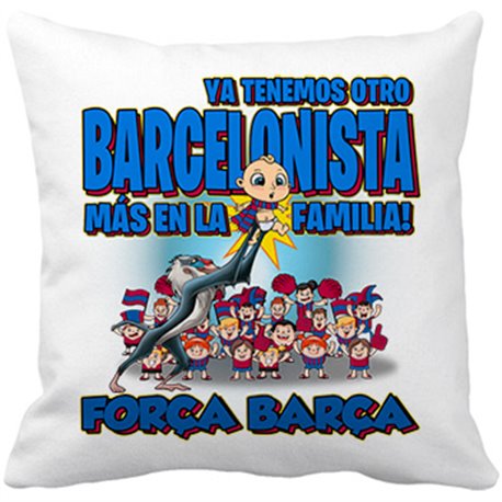 Cojín con relleno ya tenemos otro Barcelonista más en la familia Barcelona fútbol