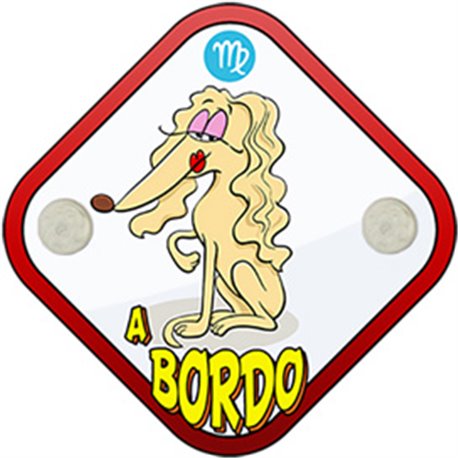 Placa bebé a bordo perro signo Virgo
