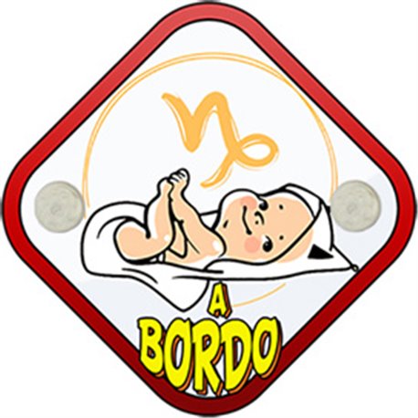 Placa bebé a bordo signo Capricornio