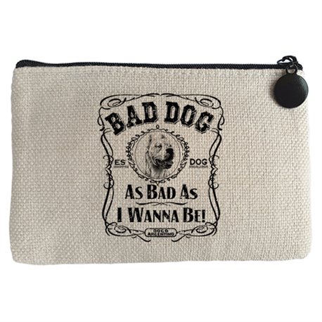 Monedero frase perro mascota raza Dogo Argentino Bad dog as bad as I wanna be