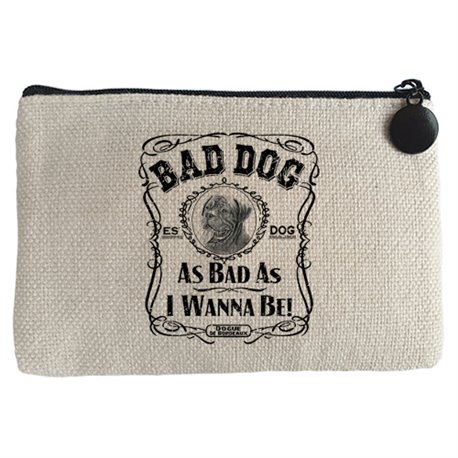 Monedero frase perro mascota raza Dogue de Bordeaux Bad dog as bad as I wanna be