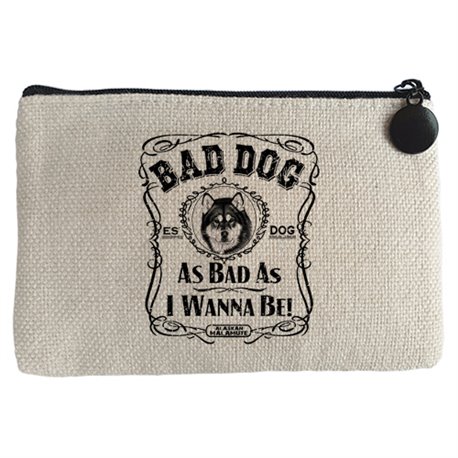 Monedero frase perro raza Alaskan Malamute Bad dog as bad as I wanna be