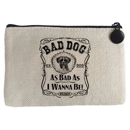 Monedero frase perro raza Boxer Bad dog as bad as I wanna be