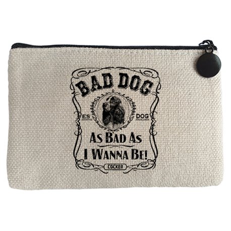 Monedero frase perro raza Cocker Bad dog as bad as I wanna be