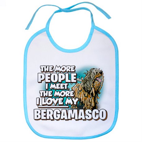 Babero I love my Bergamasco raza perro