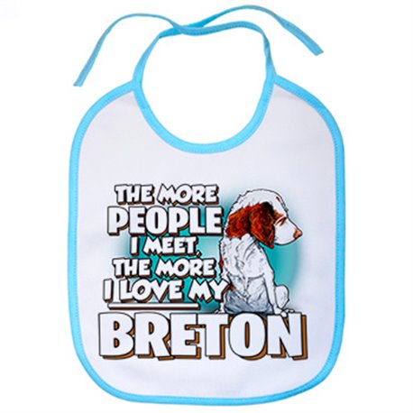 Babero I love my Breton raza perro