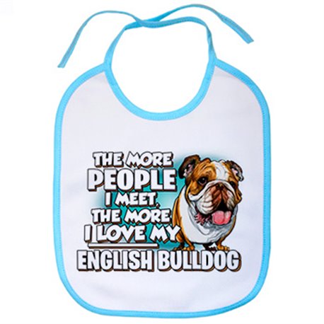 Babero I love my English Bulldog mascota raza perro