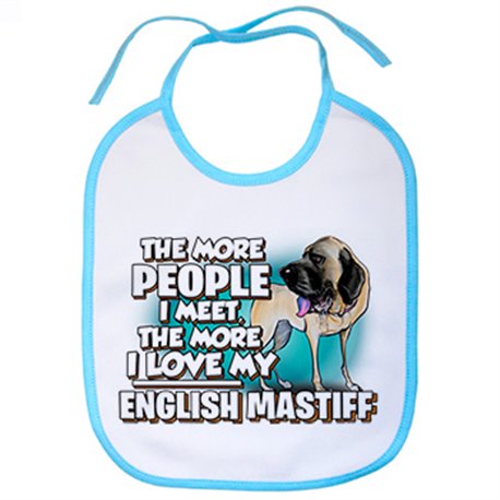 Babero I love my English Mastiff Mastín raza perro