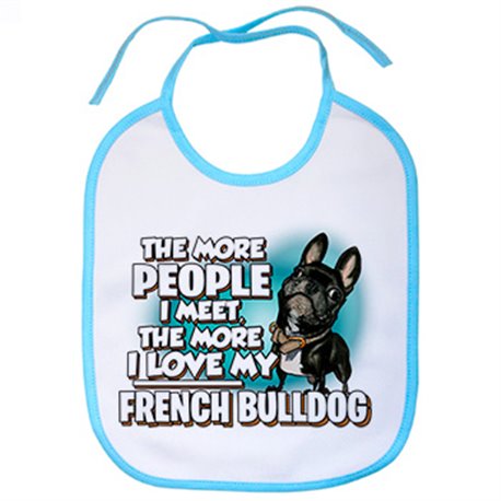 Babero I love my French Bulldog Black raza perro