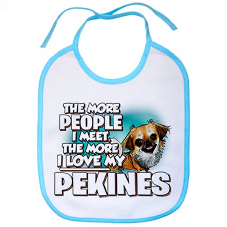 Babero I love my Pekines raza perro