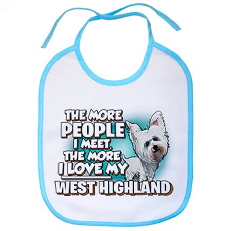 Babero I love my West Highland raza perro