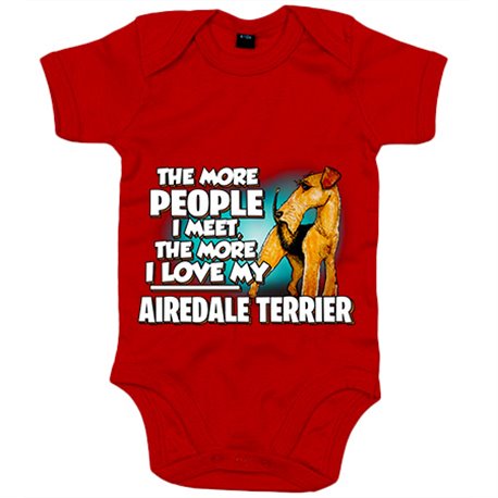 Body bebé I love my Airedale Terrier raza perro