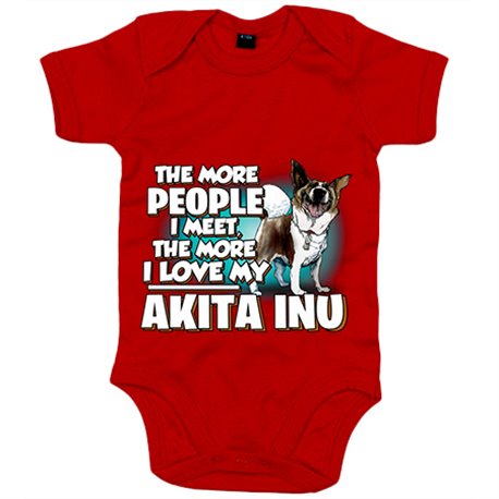 Body bebé I love my Akita Inu raza perro