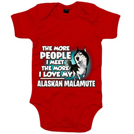 Body bebé I love my Alaskan Malamute raza perro