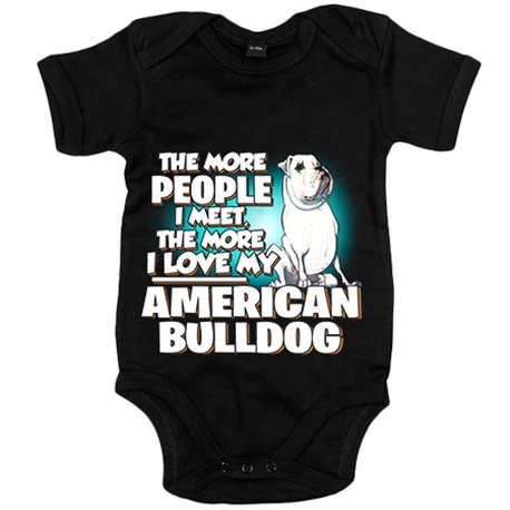Body bebé I love my American Bulldog raza perro
