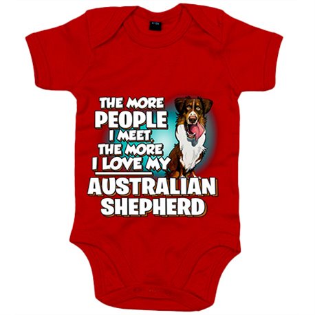 Body bebé I love my Australian Shepherd raza perro