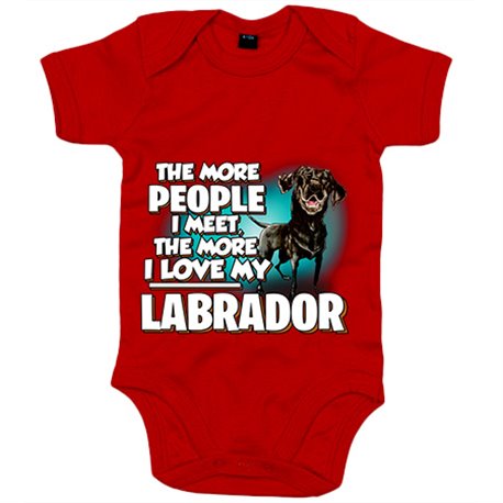 Body bebé I love my Black Labrador raza perro