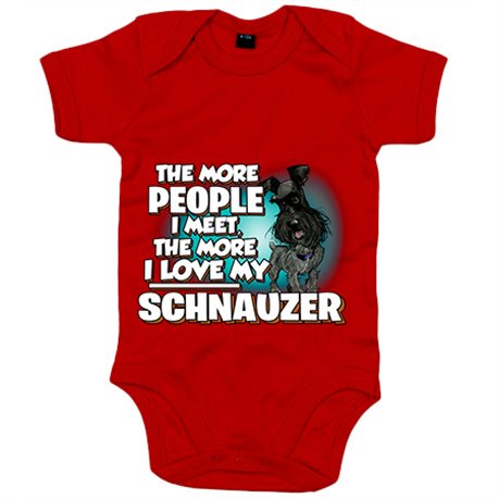 Body bebé I love my Black Schnauzer raza perro