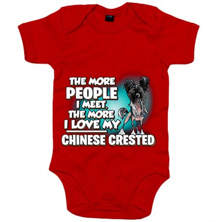 Body bebé I love my Chinese Crested mascota raza perro