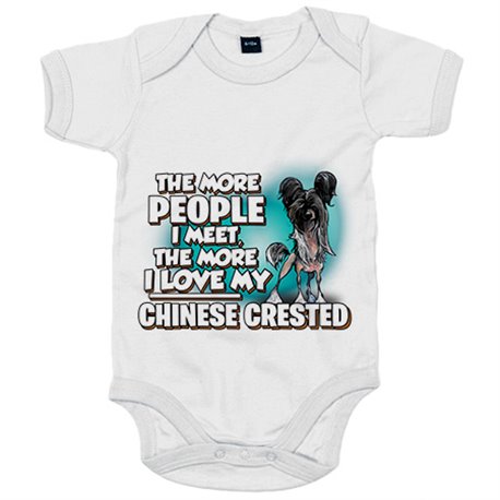 Body bebé I love my Chinese Crested mascota raza perro