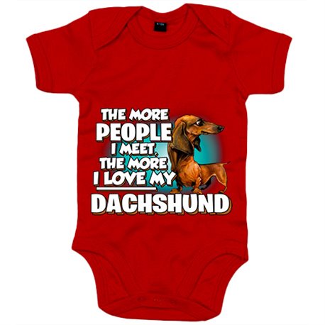 Body bebé I love my Dachshund mascota raza perro